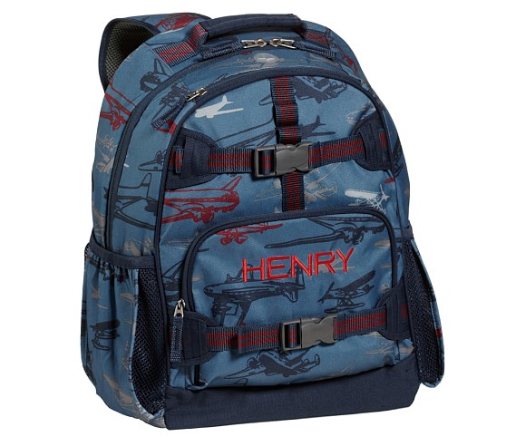 backpack on a plane