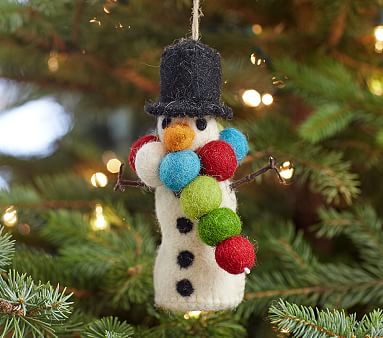 plush snowman ornament