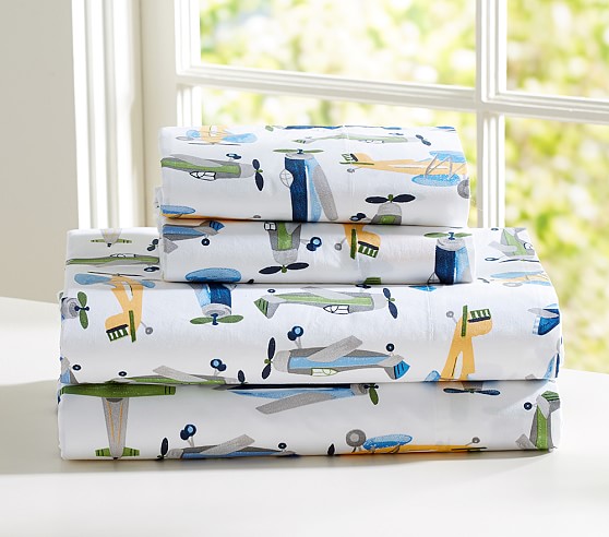 Airplane Sheet Set, Twin | Pottery Barn Kids