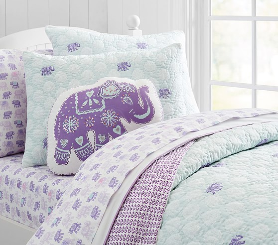 Stella Elephant Quilted Bedding Pottery Barn Kids