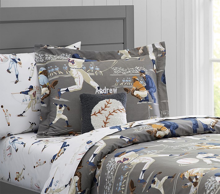 Boys Vintage Bedding Pottery Barn Kids Anic Vintage Baseball Duvet Cover Twin