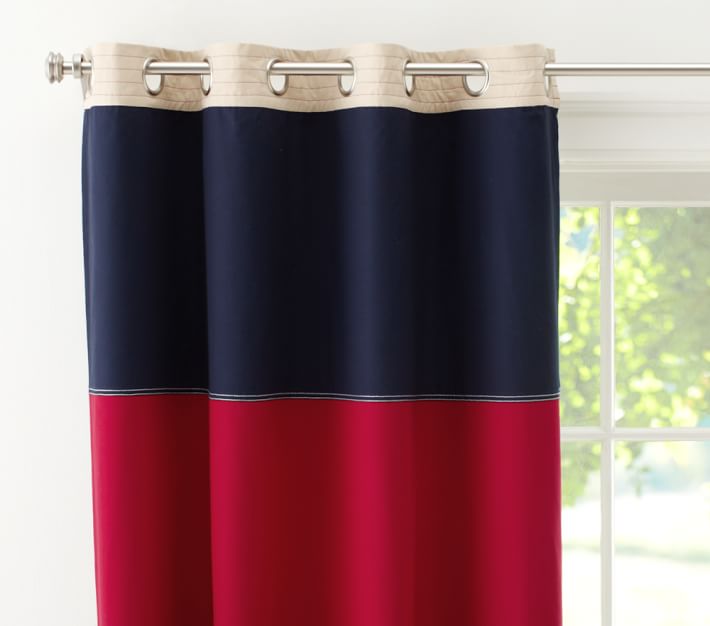 Curtains Ideas blackout panels for curtains : Rugby Blackout Panel | Pottery Barn Kids