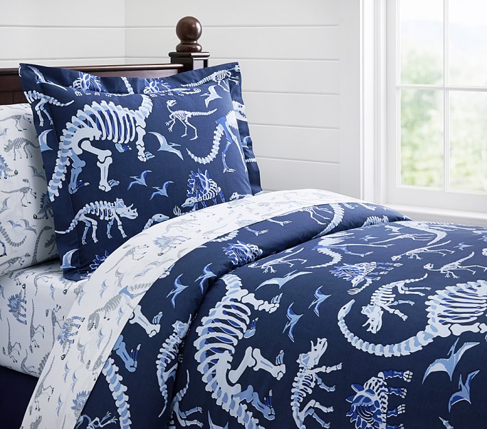 Blue Dino Duvet Cover Twin Pottery Barn Kids