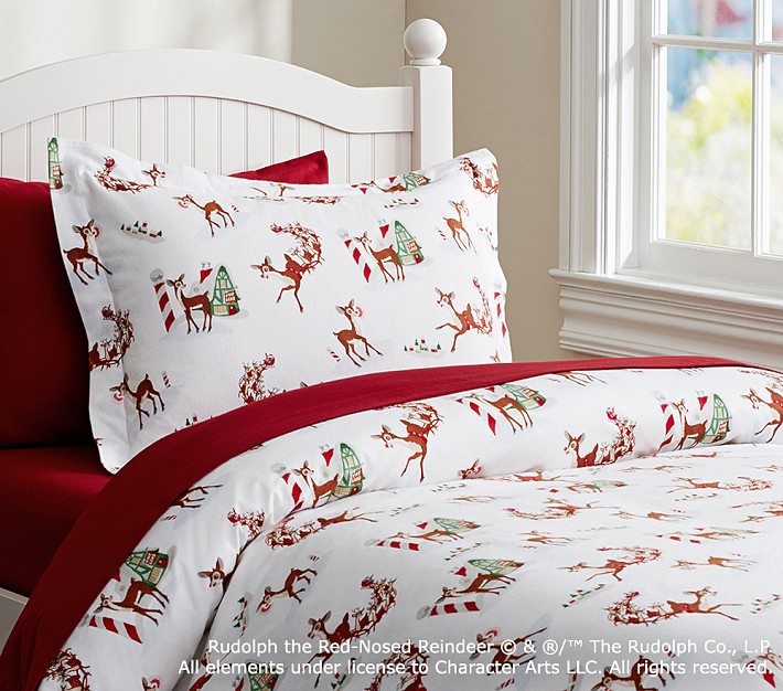 Rudolph The Red Nosed Reindeer Flannel Duvet Cover Full Queen Rudolph The Red Nosed Reindeer Flannel Duvet Cover Full Queen Pottery Barn Kids
