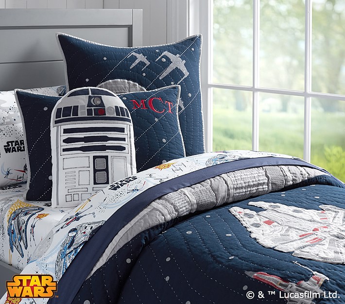 Star Wars Bedding Furniture Toys Pottery Barn Kids Star Wars Millennium Falcon Quilted Bedding