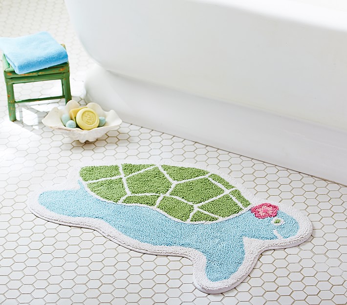 Turtle Shaped Bath Mat Pottery Barn Kids