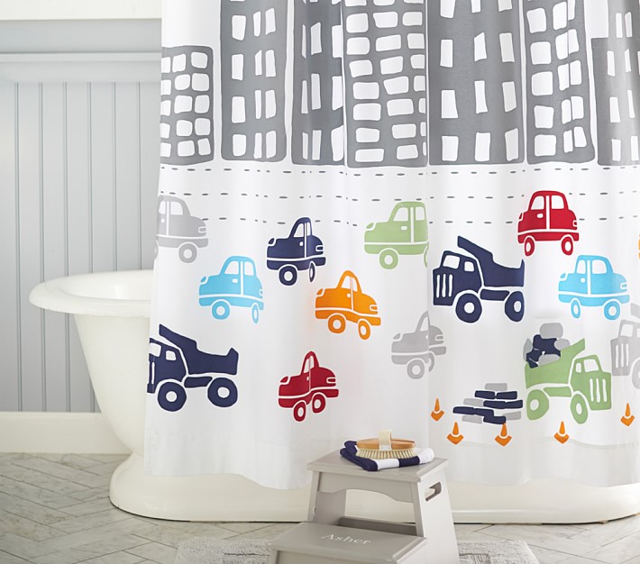 Transportation Shower Curtain Pottery Barn Kids