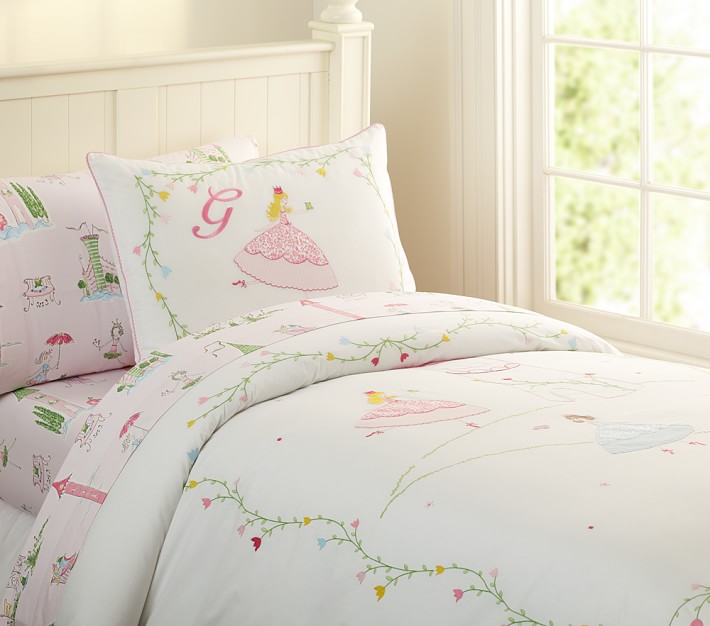Grace Embroidered Duvet Cover Pottery Barn Kids