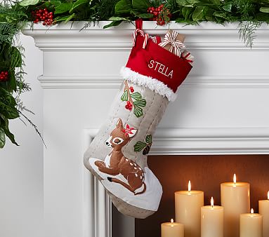 Girl Deer Woodland Stocking | Pottery Barn Kids