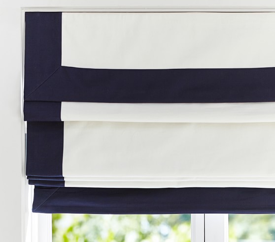 Bordered Blackout Cordless Roman Shade | Pottery Barn Kids