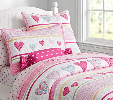 Heart Quilted Bedding | Pottery Barn Kids