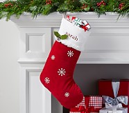 Firetruck Dog Quilted Stocking | Pottery Barn Kids
